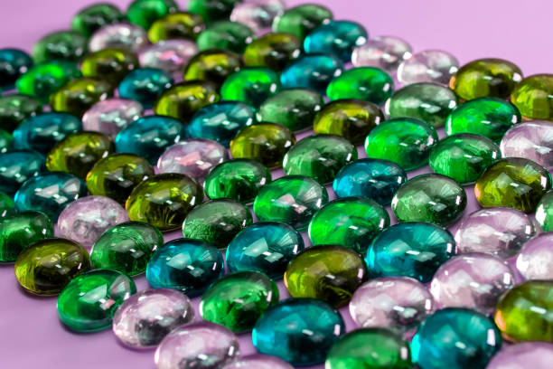 istock Colorful glass drops background, beautiful abstract texture with place for text 1718465493