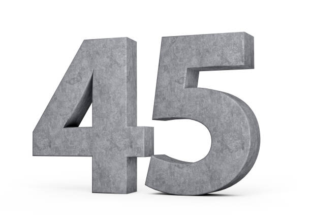 istock 3d Concrete Number Forty five 45 Digit Made Of Grey Concrete Stone On White Background 3d Illustration 1718493502