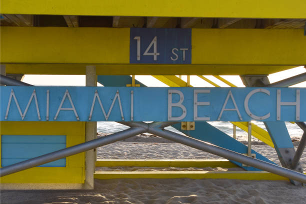 istock Colorful lifeguard tower at Miami Beach 1718582969