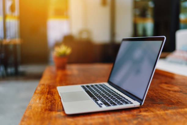 istock Laptop for online work on the table in the workplace 1718639656