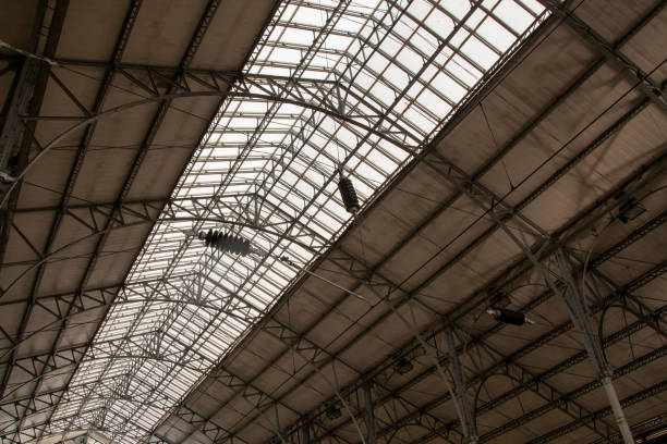 istock Geometric ceiling Rossio Train Station, historic building built in 19th century at Praca dos Restauradores (Restauradores Square), Lisbon, Portugal 1718654936