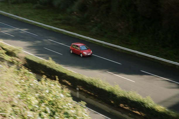istock Car in motion on a highway 1718723520