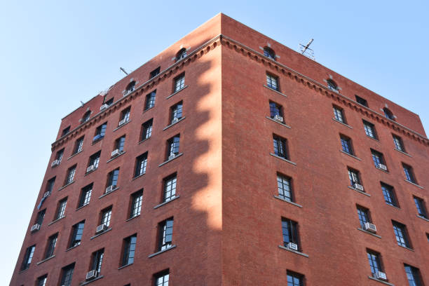 istock Building facades with windows, modern architecture, cityscape scenery 1718730878