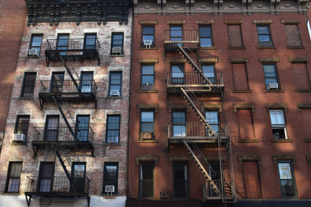 istock Building facades with windows, modern architecture, cityscape scenery 1718730898