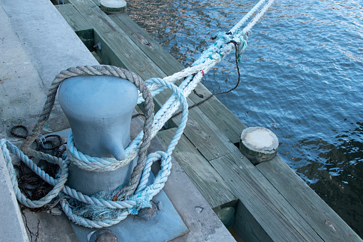 A sturdy ship rope designed for mooring vessels securely.