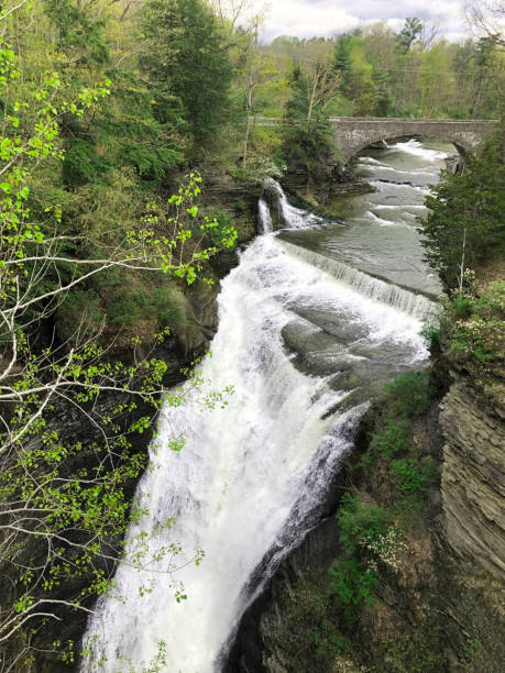 istock View of Ithaca Falls, New York waterfall in autumn 1718750716
