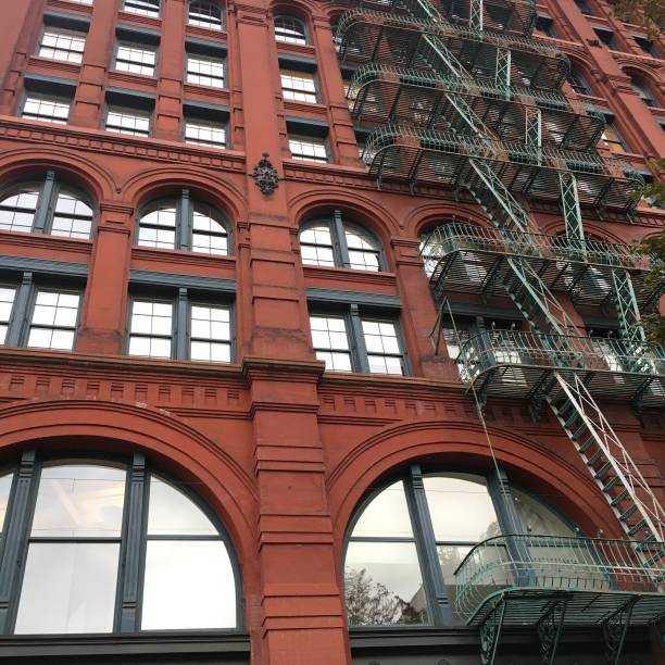 istock Building facades with windows, modern architecture, cityscape scenery 1718758000