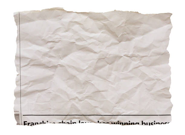 istock Crumpled newspaper clipping with blank space for your copy 1718772640