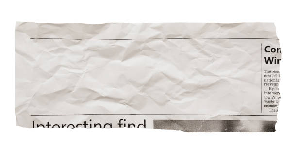 Crumpled newspaper clipping with blank space for your copy