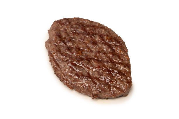 istock Cutlet with a minced beef isolated on a white background. 1718774756