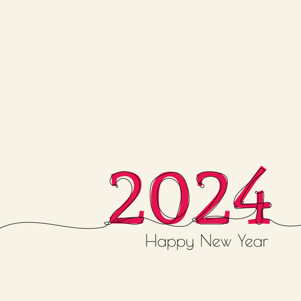 Happy New Year vector art illustration