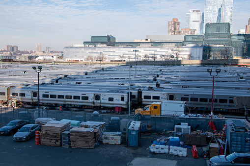 The Manhattan train depot is a bustling transportation hub located in downtown New York City, USA, offering a key connection point for commuters and travelers in the heart of Manhattan, New York.