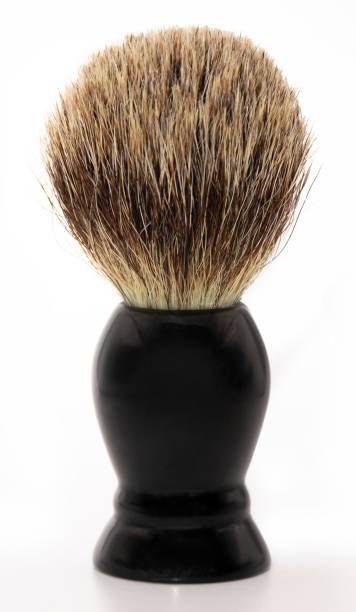 istock Mens Shaving Brush, Isolated on White 1718808308