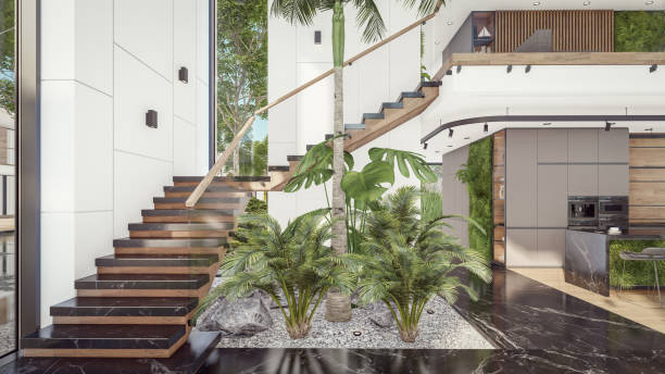 istock 3d rendering of expensive cozy interior with green walls in night 1718853909