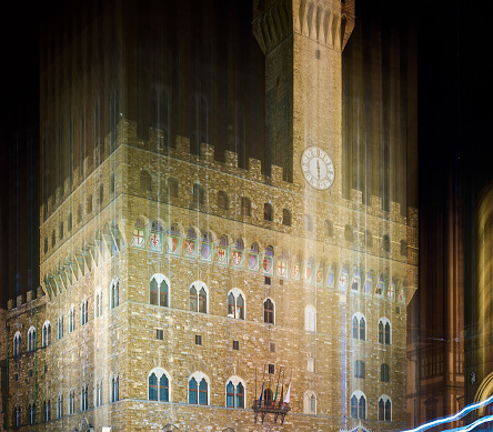 Lights on the Signoria palace