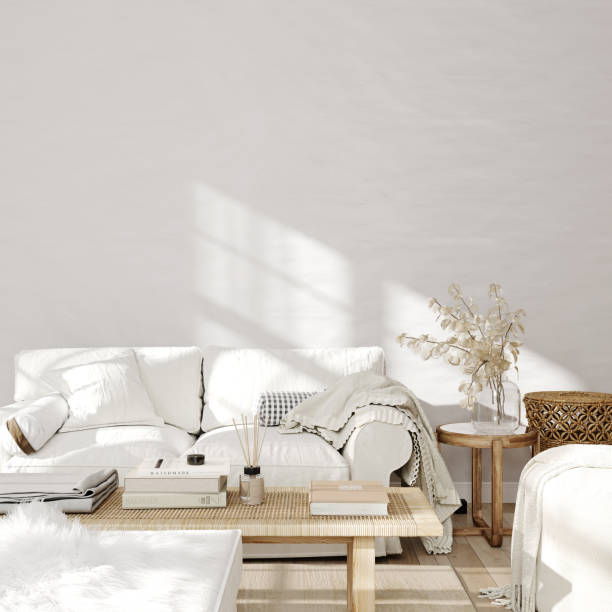istock Living room interior mockup, Home interior background, 3d render, 3d illustration 1718879301