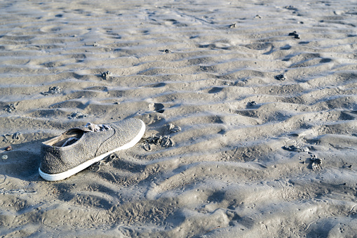 lost shoe in the Wadden Sea