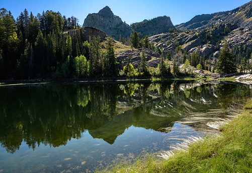 Lake Blanche high up in the Wasatch mountains, Utah