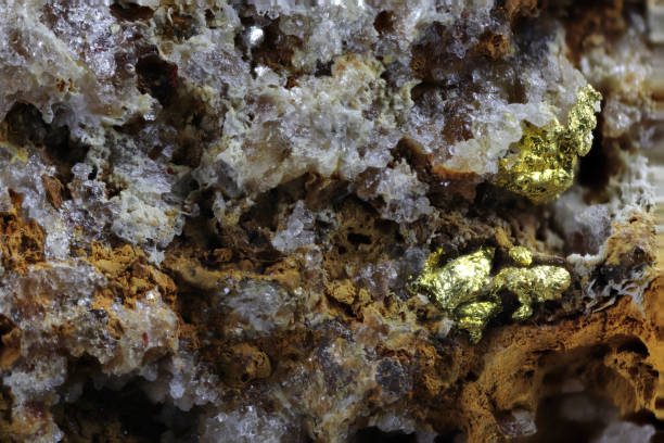 istock close up of native gold from Zlate Hory, Czech Republic 1718956708