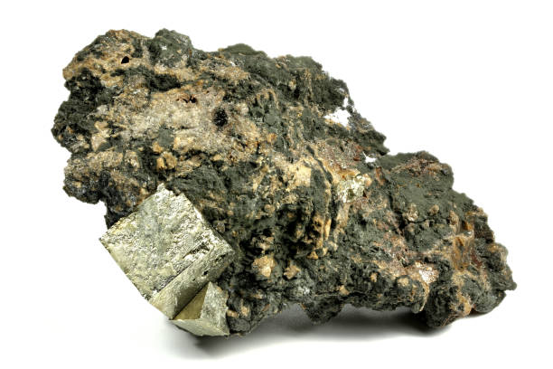 istock pyrite cubic crystals on bedrock from Norway 1718965419