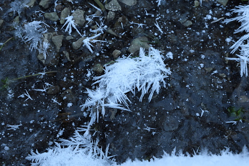ice crystals, ice, cold, frost, snow landscape,\nsnow detail