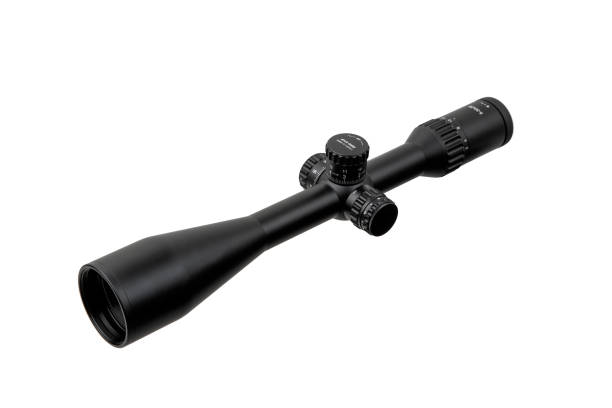 istock Modern sniper scope on a white background. Optical device for aiming and shooting at long distances. 1719000993