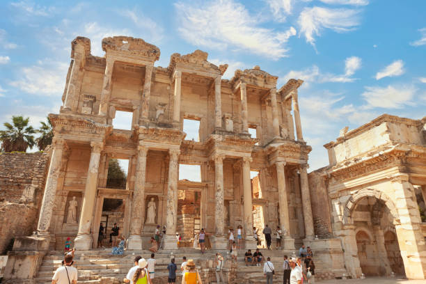 istock Ephesus ancient city, Celsius library historical ruins 1719013549