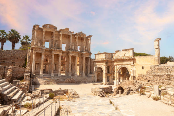 istock Ephesus ancient city, Celsius library historical ruins 1719013551