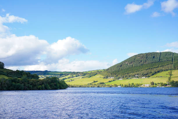 Loch Ness in the Scottish highlands stock photo