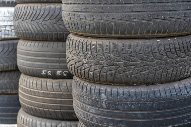 istock Many old tires stacked on pile. 1719094103
