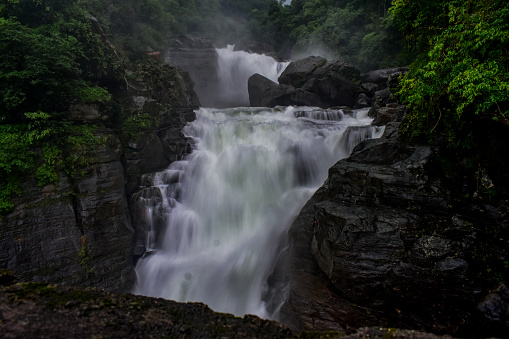 Borehill waterfalls in khasi hills, Meghalaya .