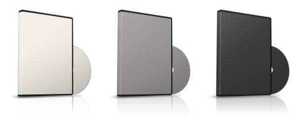 istock DVD box blank template white, grey and black for presentation layouts and design. Raster Illustration. 1719166538