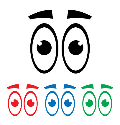 A set of four looking eyes icons.