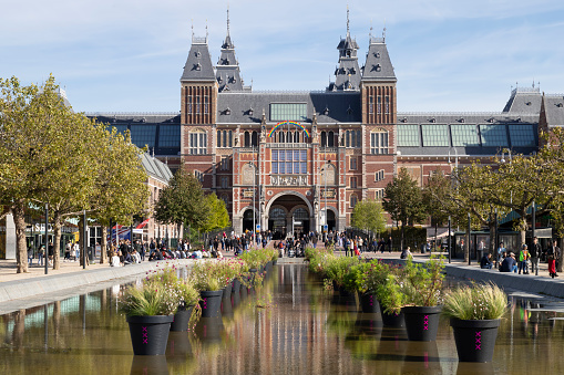 Amsterdam, Netherlands, September 24, 2023; Rijksmuseum - National state museum in the center of Amsterdam.