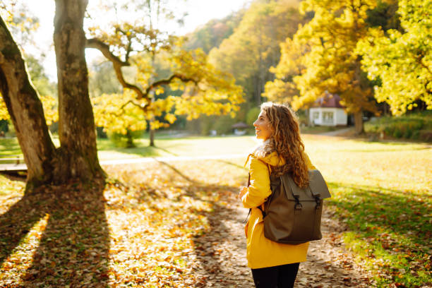 istock Hiking in the autumn forest. 1719213895