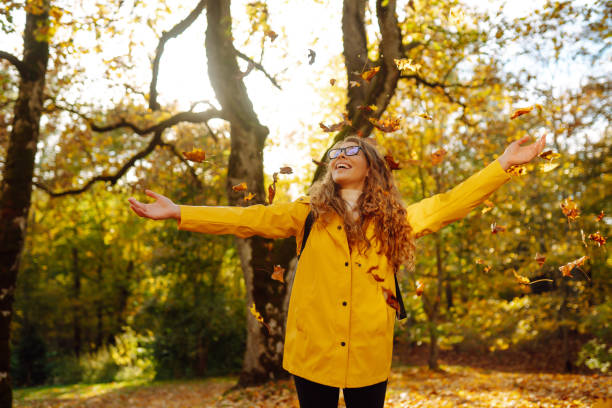 istock Hiking in the autumn forest. 1719214724