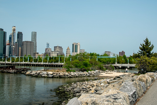 Landscape photo of Lincoln park and skyline buildings in Chicago, Illinois