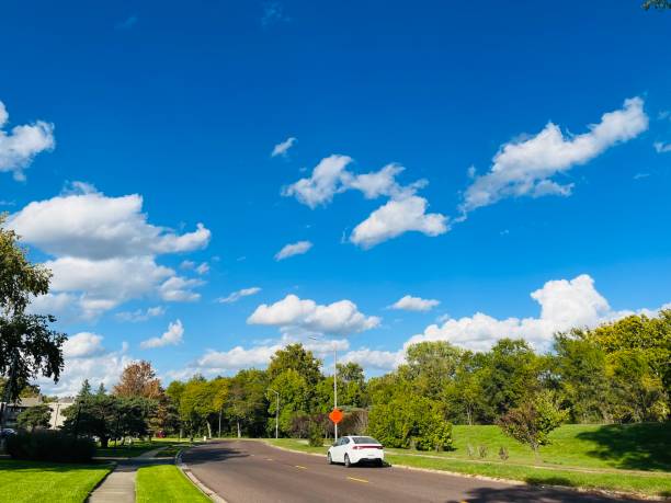 istock Favorites,blue sky,beautiful pathway and pretty cloud on fall season 1719217610