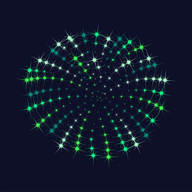 Vector illustration of Stars firework4