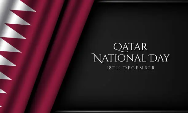 Vector illustration of Qatar National Day Background Design.