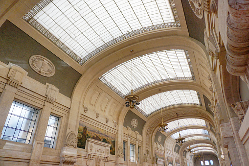 Ornate Milano Centrale, major railway station in Italy