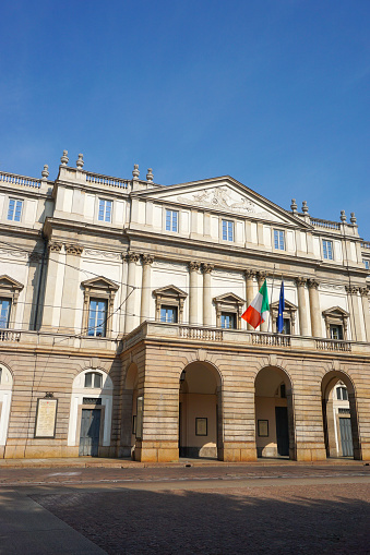 Facade of Teatro alla Scala in Milano