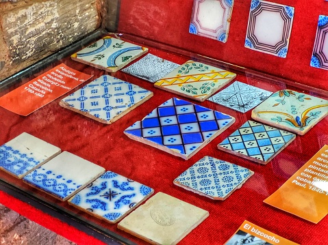 old hand painted tiles