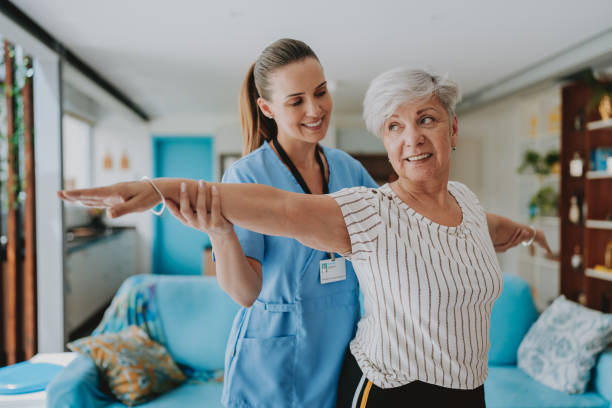 istock Patient at home doing physiotherapy 1719538735