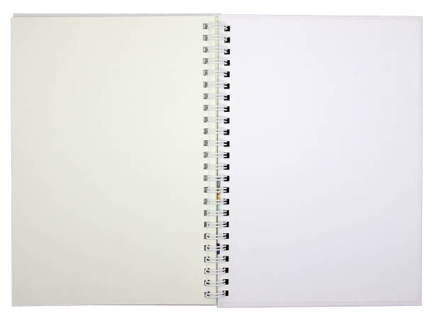 Blank notebook paper with ring spine isolated on white backgroundpng file
