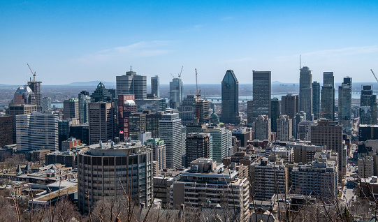 Overlooking the buildings in Montreal Quebec