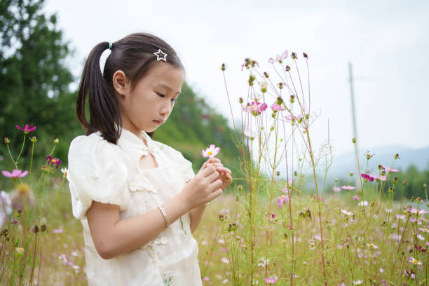 istock Asian children picking flowers 1719666413