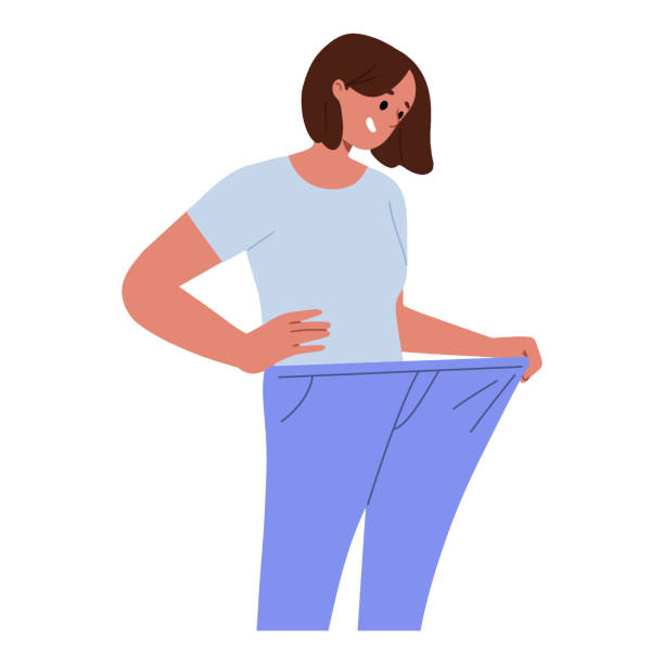 illustrations, cliparts, dessins animés et icônes de les femmes qui ont perdu beaucoup de poids - weight women medicine lost