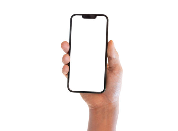 istock Hands holding smartphone isolated on transparent background - PNG format. 1719702792