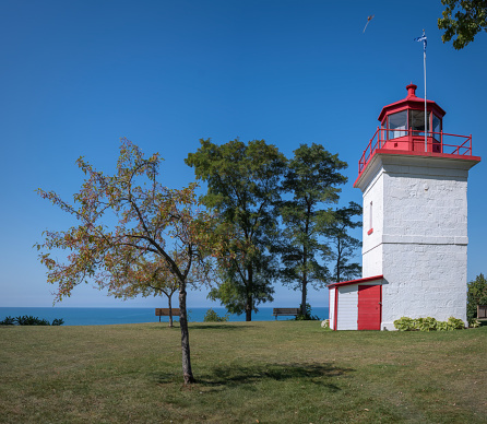 Lighthouse in Goderich, Ontario.